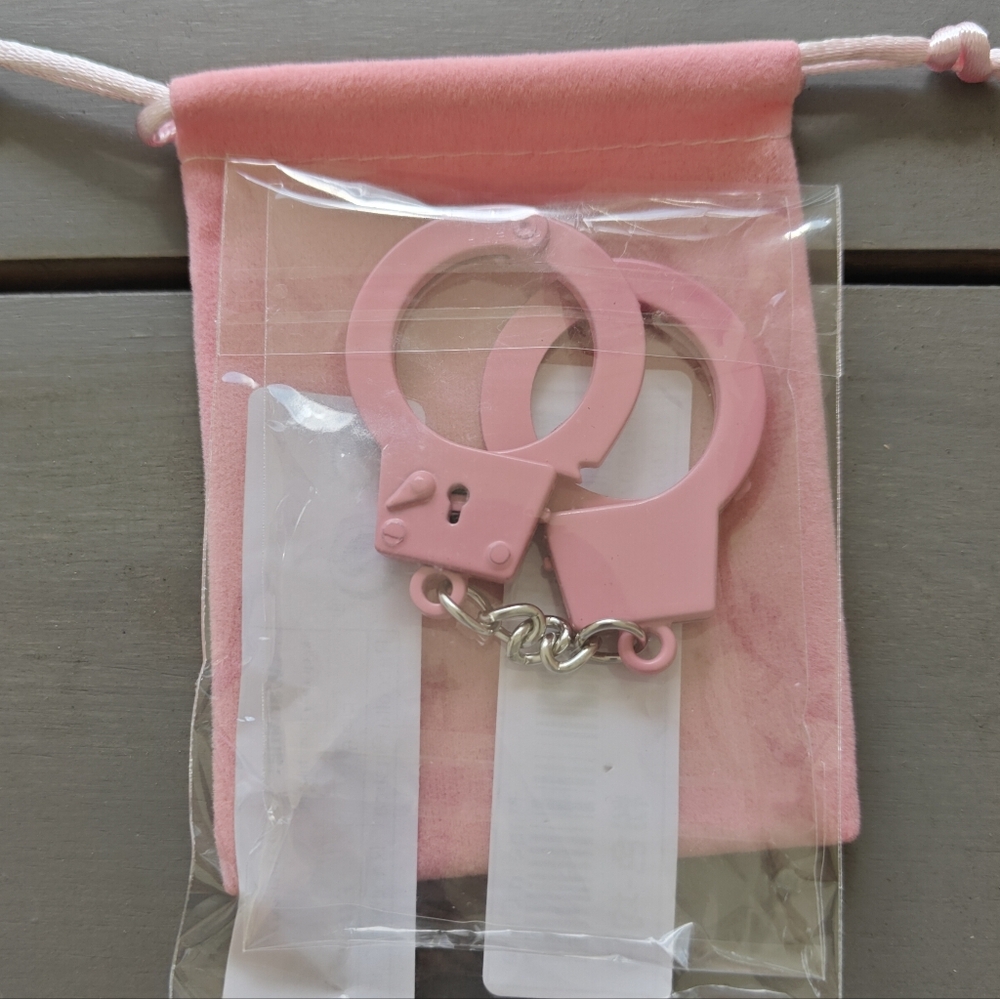 Pink Bag Charm, Mini Handcuff, Never Opened